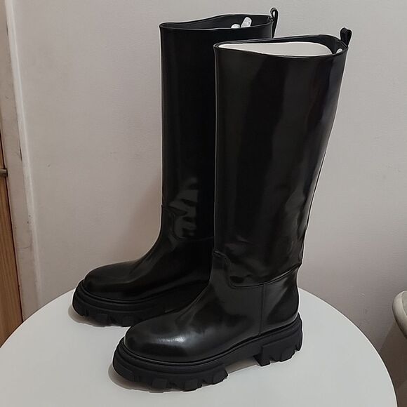 Gia Borghini Black Combat Boots - Picture 4 of 16